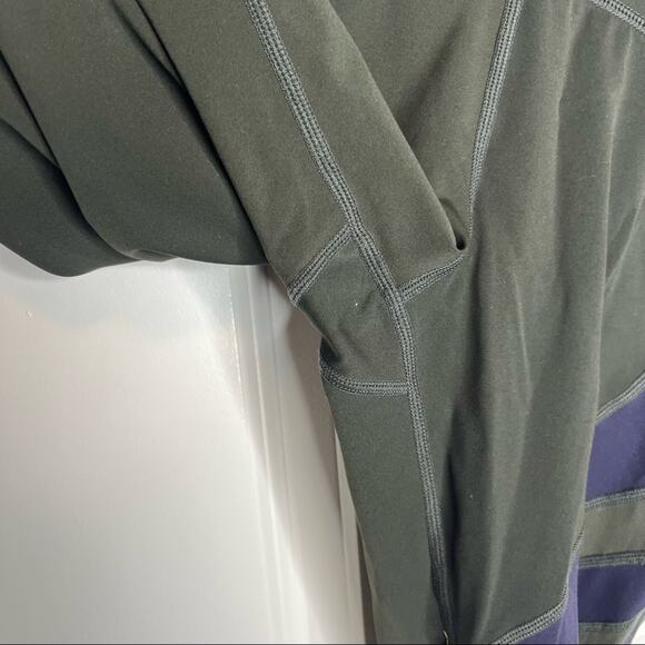 ZYIA Active Dark Olive Mesh Panel Luxe 7/8 Leggings Size Small - Picture 5 of 7